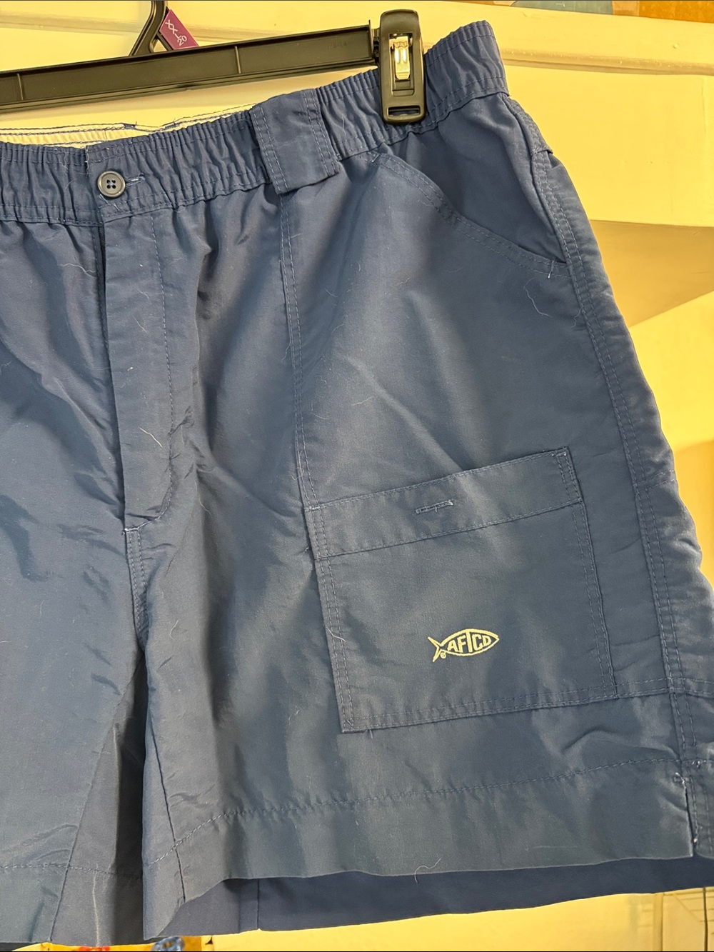 AFTCO Navy Blue Men's Cargo Shorts with Patch Pocket